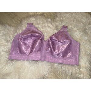 Playtex 4693 18 Hour Original Comfort Strap Bra WF Floral Womens 38C Purple